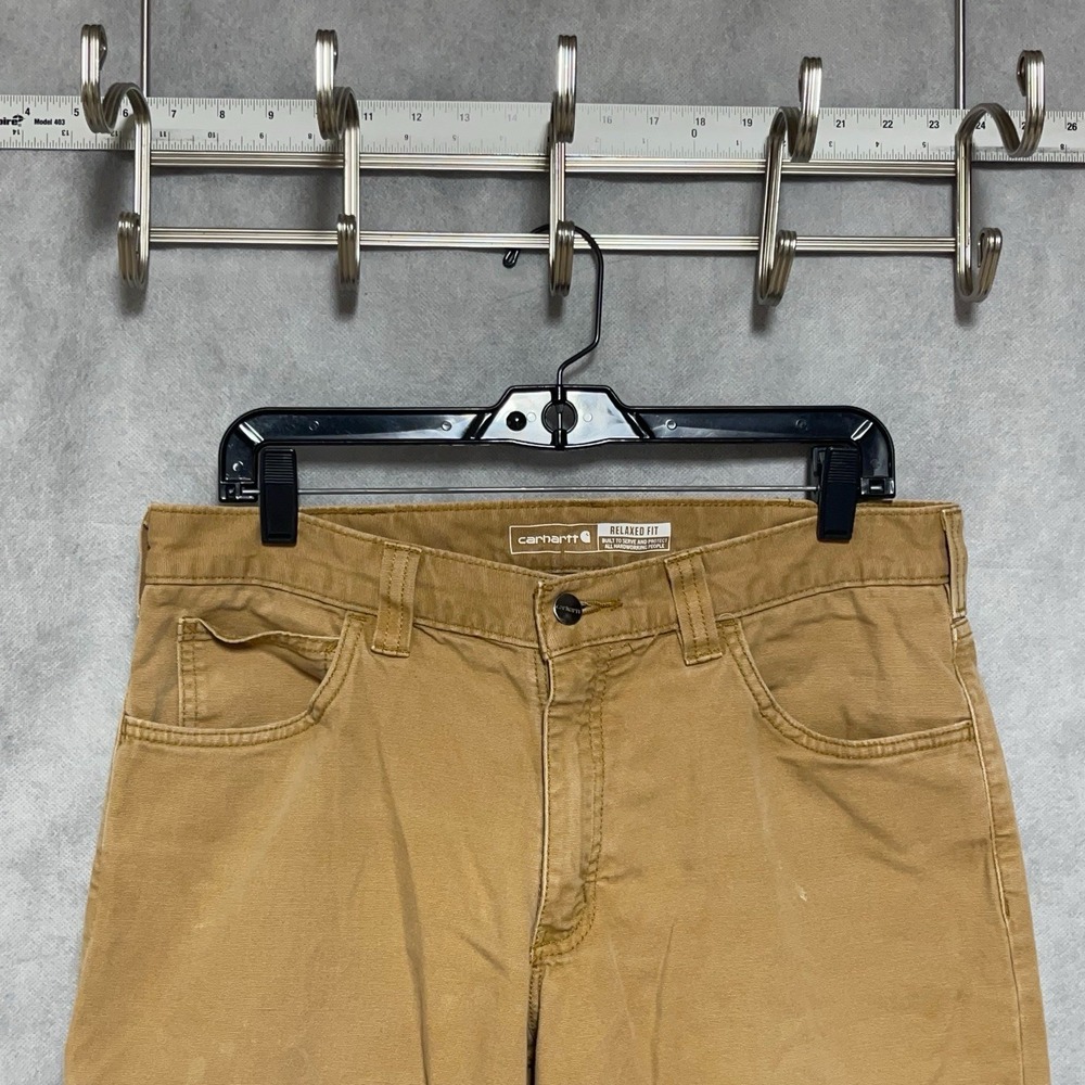 Carhartt Pants Men 34x31 Rugged Flex Relaxed Fit Canvas Work Wear Utility BN2517